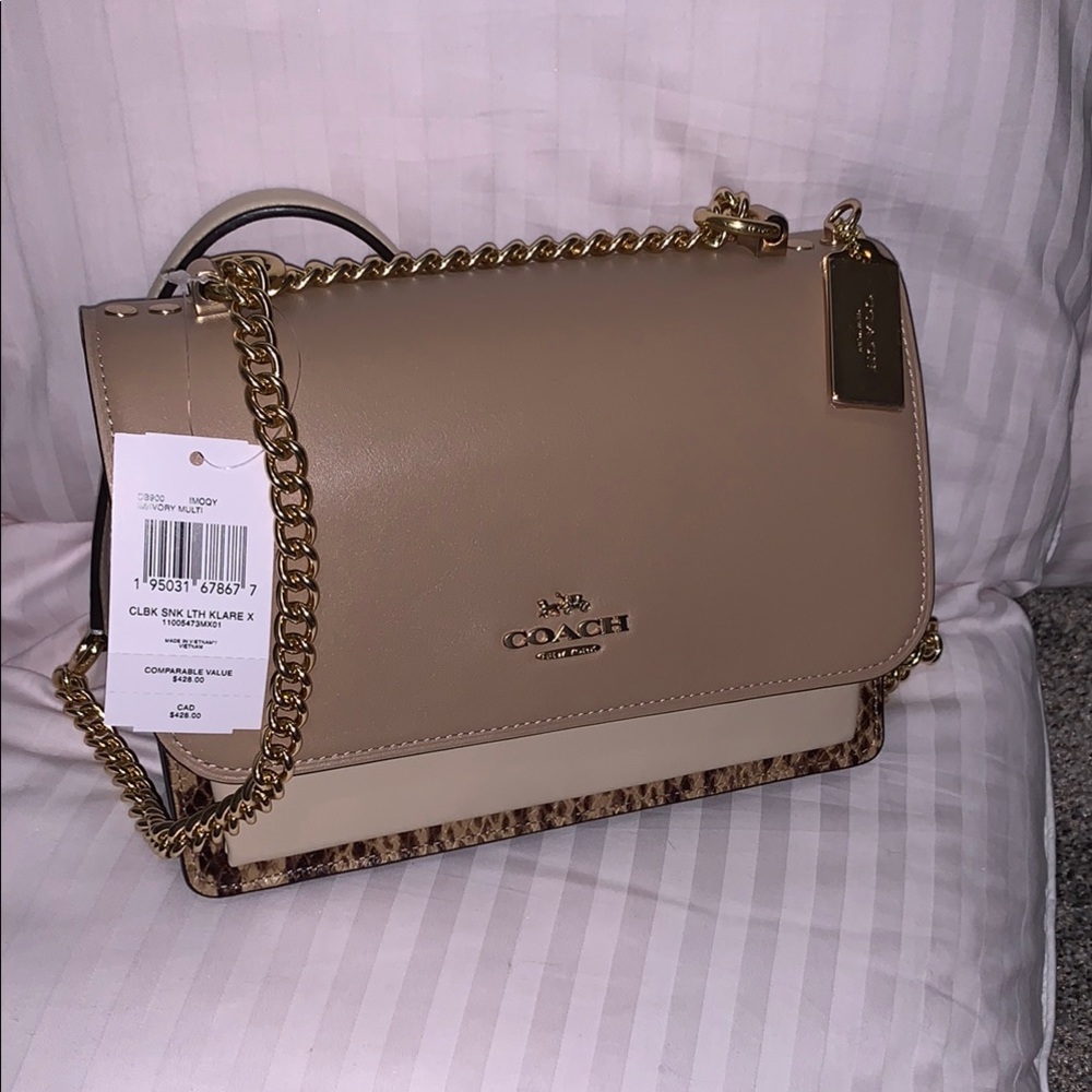 Coach Tan Leather Shoulder Bag